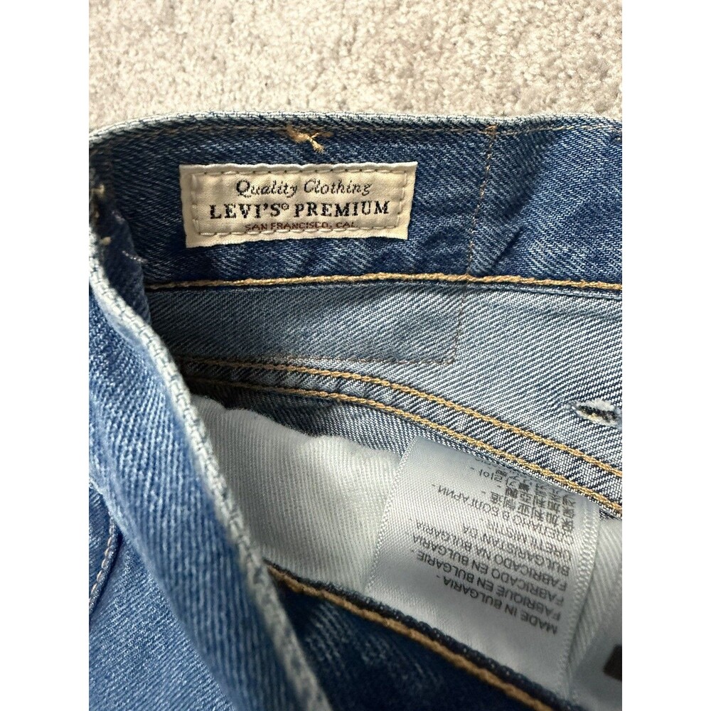 Levi's Premium 517 Sta-Prest Bootcut Jeans Men 38x30 Blue Denim NWT Big E Crease - Picture 7 of 10